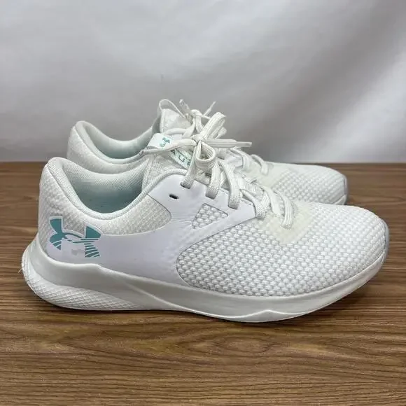 Under Armour Charged Aurora 2 White Radial Turquoise Women's Size 8 - Picture 4 of 13